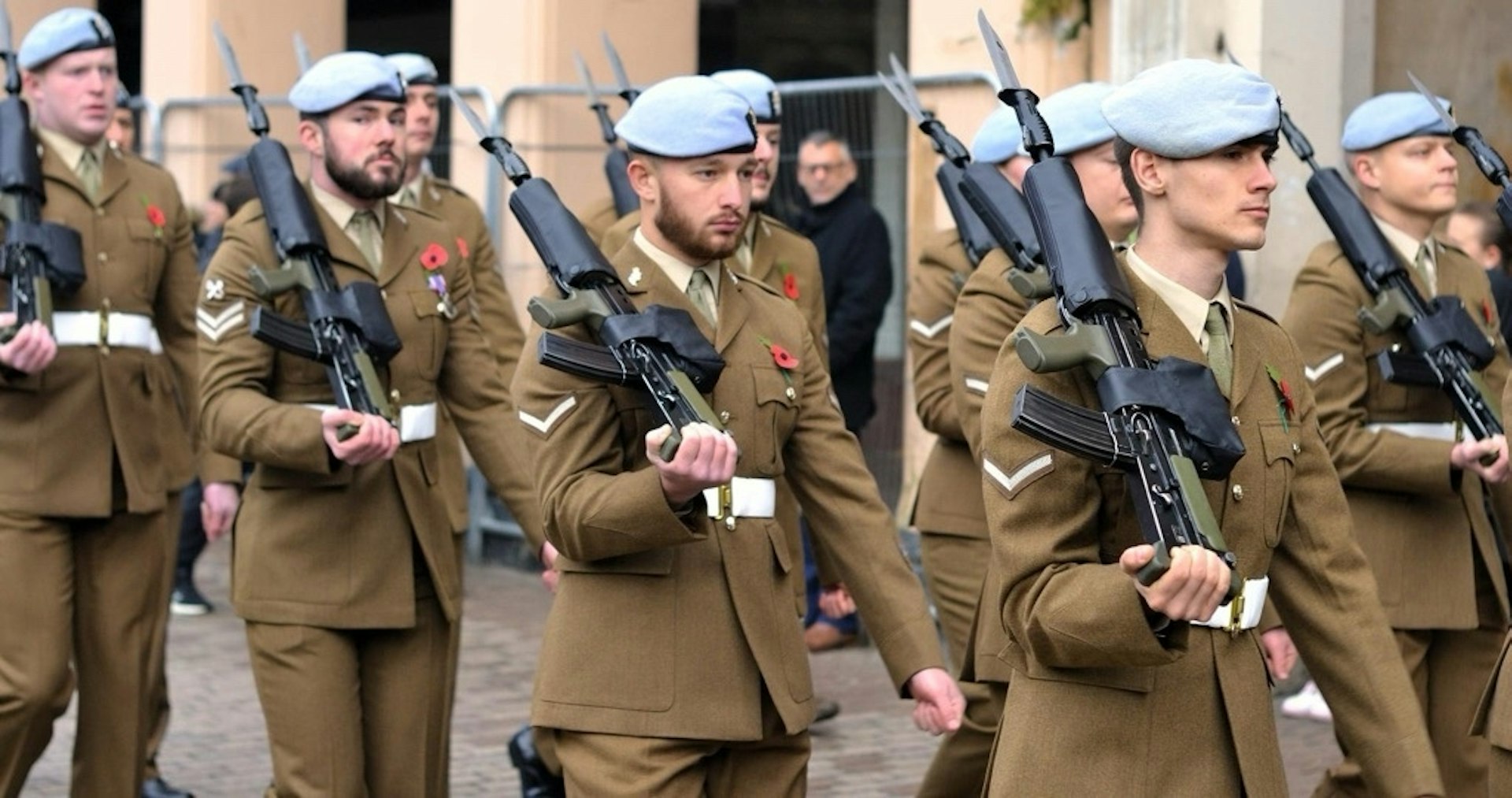 A parade through Ipswich town centre preceded the service at Christchurch Park